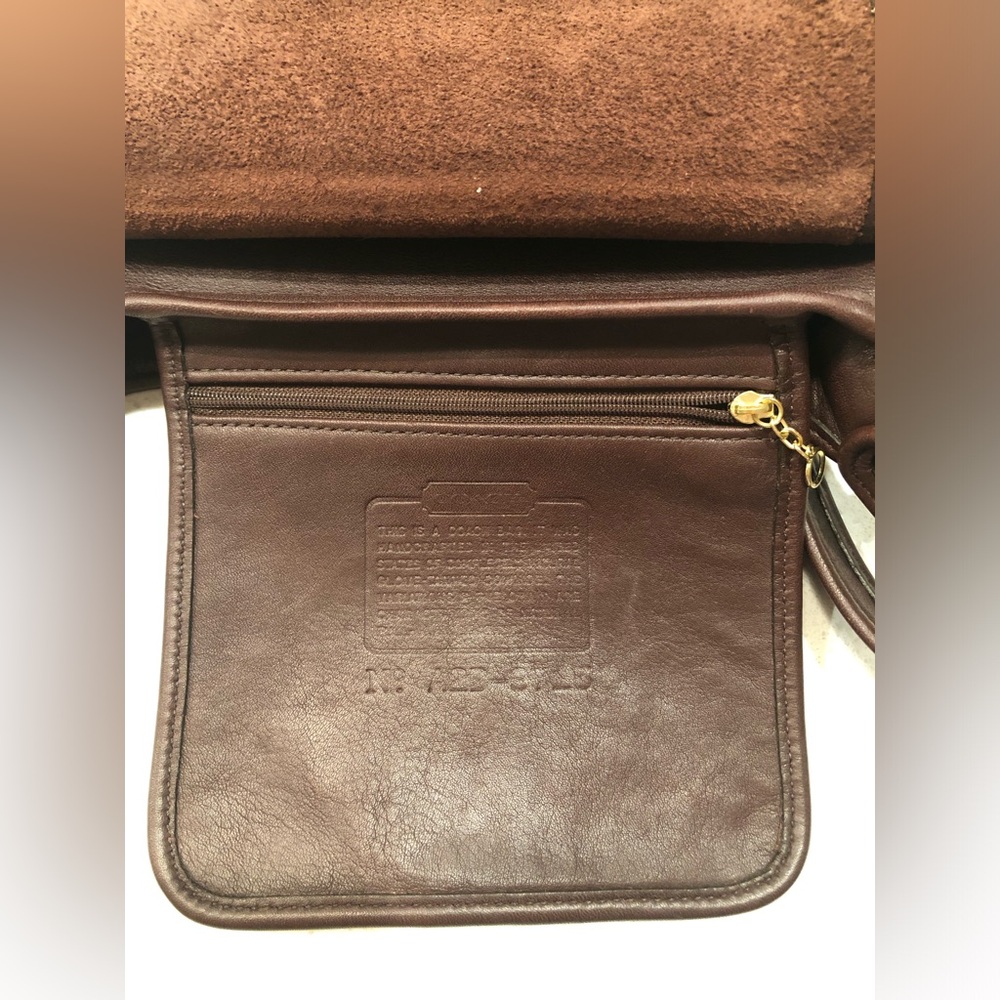 COACH VINTAGE LEGACY COMPANION  Mahogany Leather bag/purse #9715 with hangtag - Picture 12 of 14